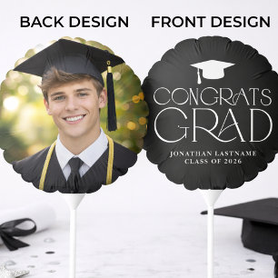 Modern Minimalist Graduation Photo Balloon