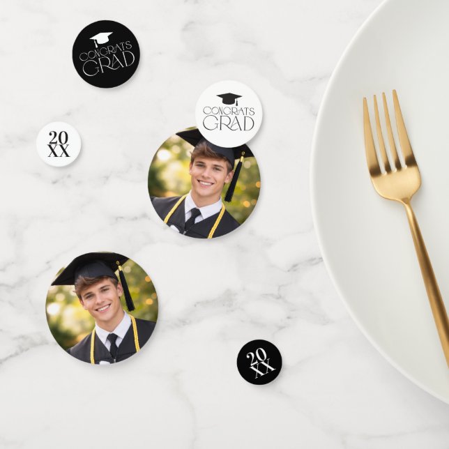 Modern Minimalist Graduation Photo Confetti (Group)