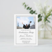 Modern Minimalist Graduation Photo Invitation Postcard (Standing Front)