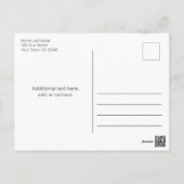 Modern Minimalist Graduation Photo Invitation Postcard (Back)