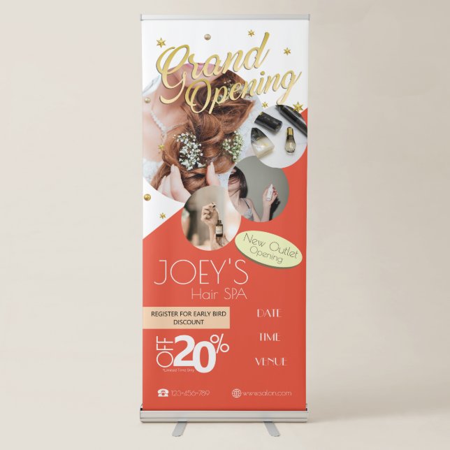 Modern Minimalist Grand Opening Business Banner (Front)