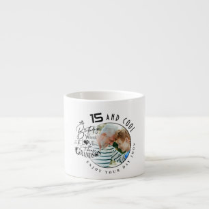 Modern Minimalist Grandson Birthday Espresso Cup