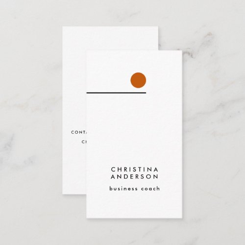 Modern Minimalist Graphic Dot Custom Business Card