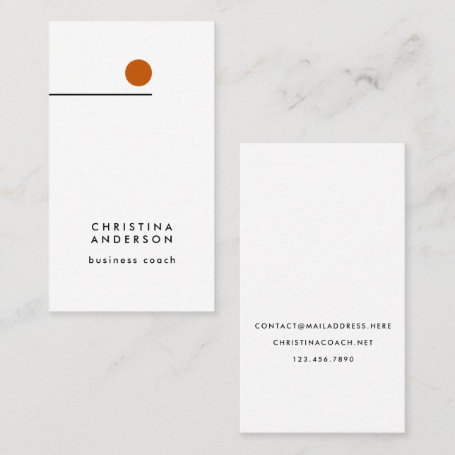 Modern Minimalist Graphic Dot Custom Business Card (Front/Back)