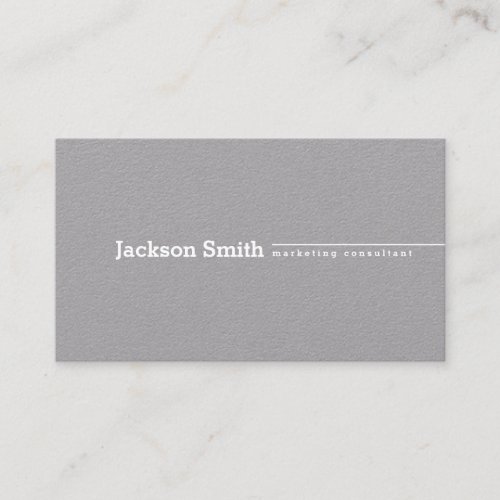 Modern minimalist gray custom professional busines business card