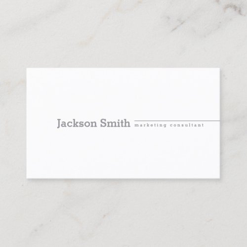 Modern minimalist gray custom professional busines business card