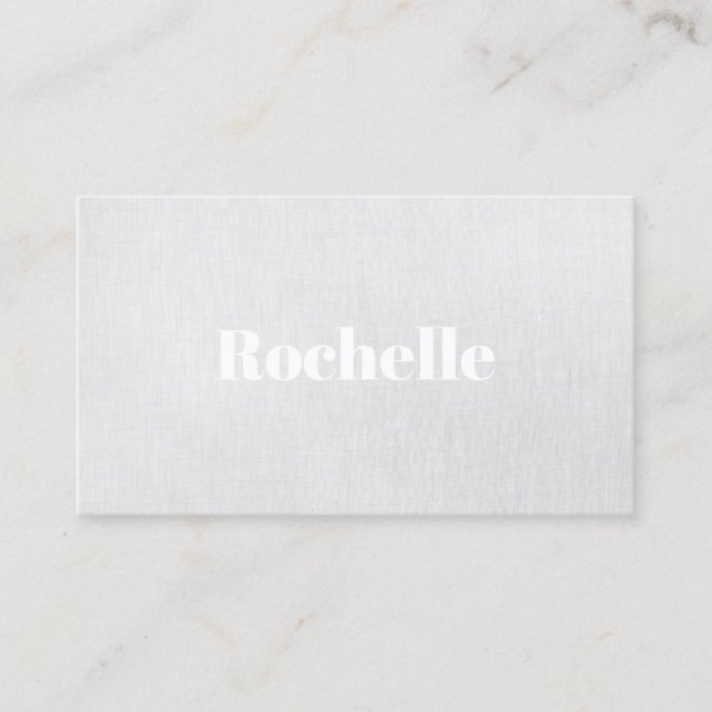 Modern Minimalist Gray Linen Background Business Card (Front)