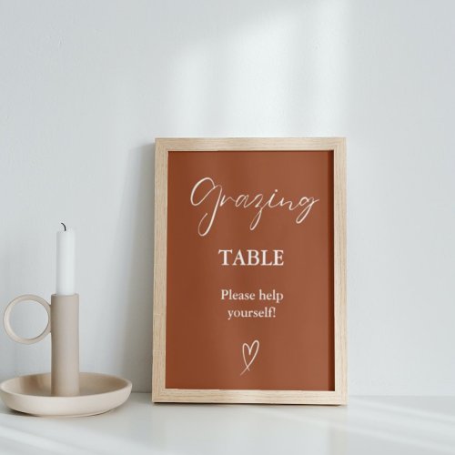 Modern Minimalist Grazing table Sign