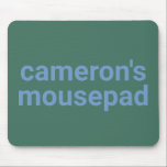 Modern Minimalist Green Blue Name and Label Mouse Pad<br><div class="desc">Let everyone know which towel is yours with this fun and simple green and blue towel set - personalized with your name.</div>