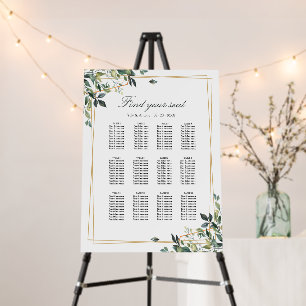 Modern Minimalist Green Leaf Guest Finder Foam Board