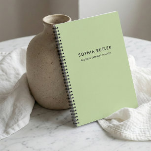 Modern Minimalist Green Notebook