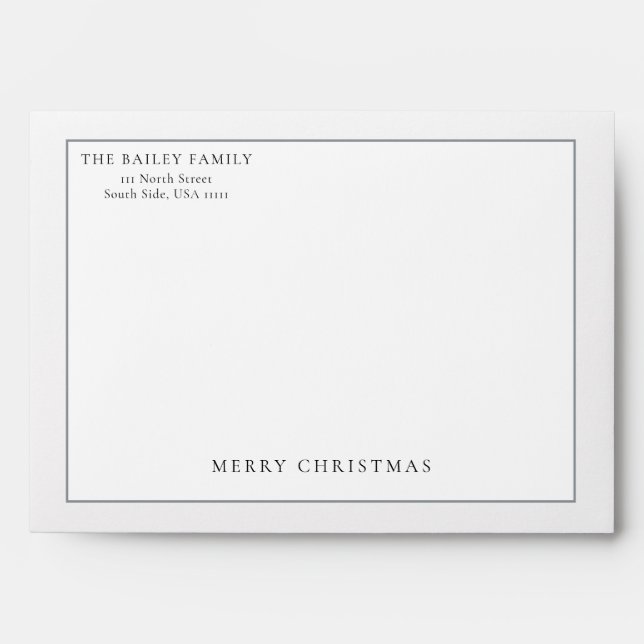 Modern Minimalist Grey Envelope (Front)