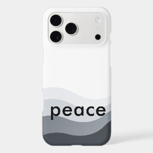 Modern Minimalist Grey Waves   Personalized Name iPhone 17 Pro Max Case