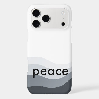 Modern Minimalist Grey Waves | Personalized Name iPhone 17 Pro Max Case