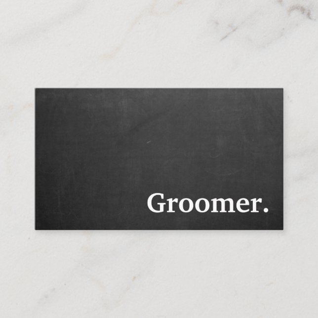 Modern minimalist groomer. loyalty punch card (Front)