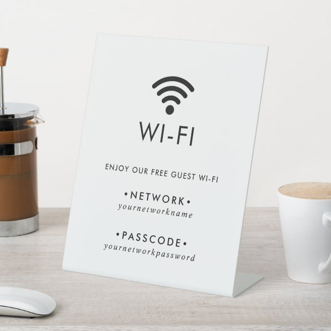 Modern Minimalist Guest Wi-Fi Sign (In SItu)
