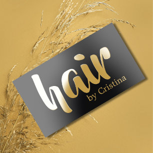 Modern Minimalist Hair Stylist Branding Raised Spot UV Business Card