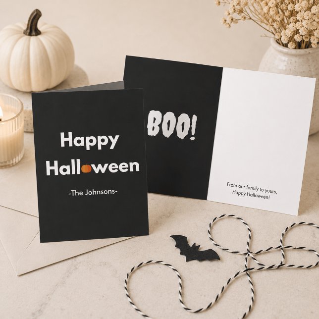 Modern Minimalist Halloween – Personalized Card (Creator Uploaded)