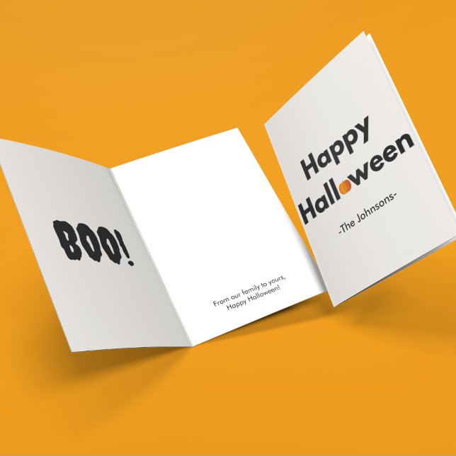 Modern Minimalist Halloween  – Personalized Card (Creator Uploaded)