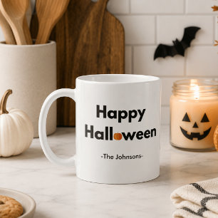 Modern Minimalist Halloween – Personalized Coffee Mug