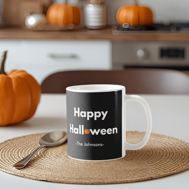 Modern Minimalist Halloween – Personalized Coffee Mug (Creator Uploaded)