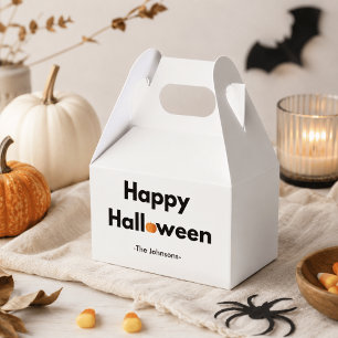 Modern Minimalist Halloween – Personalized Favor Boxes