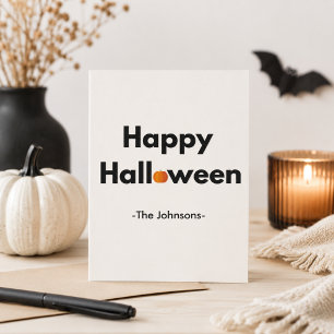 Modern Minimalist Halloween – Personalized Postcard