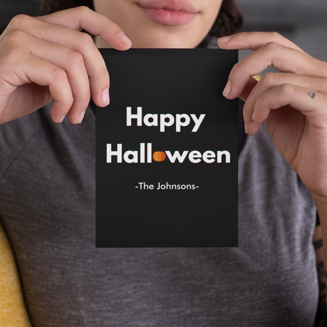 Modern Minimalist Halloween – Personalized Postcard (Creator Uploaded)
