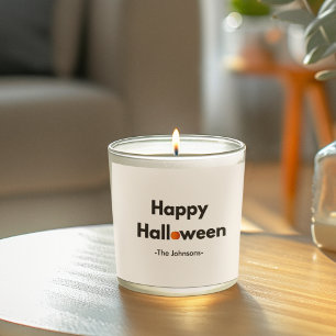 Modern Minimalist Halloween – Personalized Scented Candle