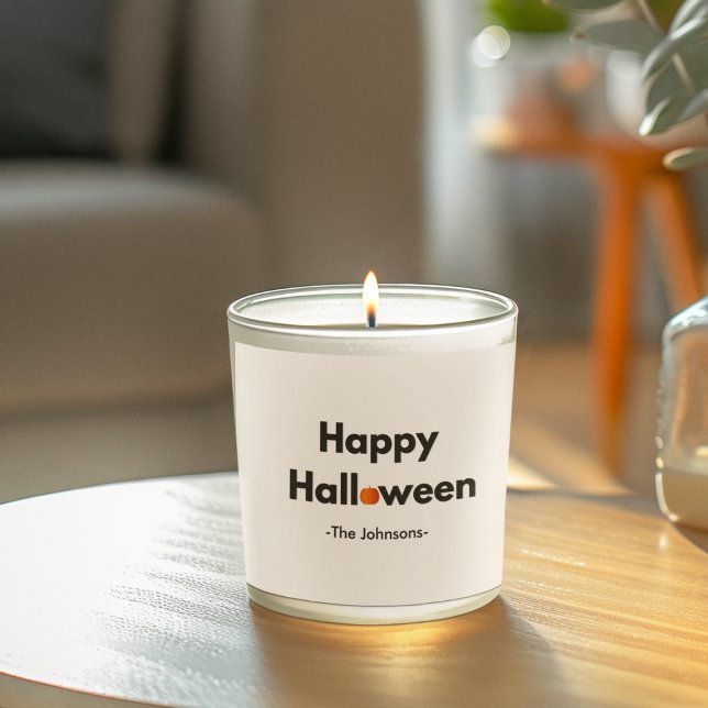 Modern Minimalist Halloween – Personalized  Scented Candle (Creator Uploaded)