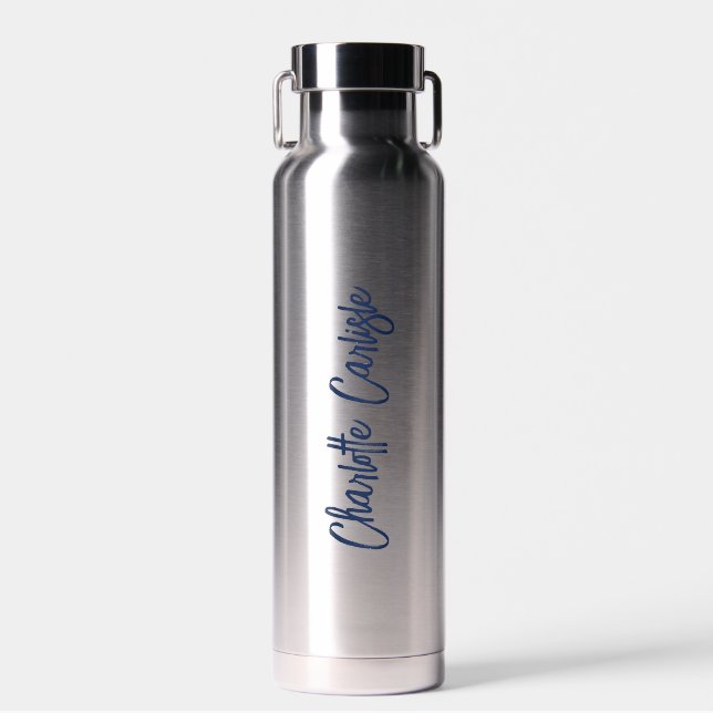 Modern Minimalist Hand-Lettered Script Water Bottle (Front)