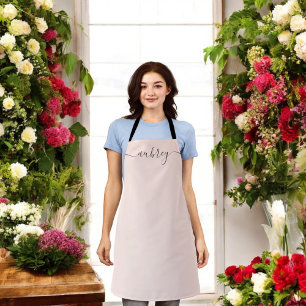 Modern Minimalist Handwriting Name Apron