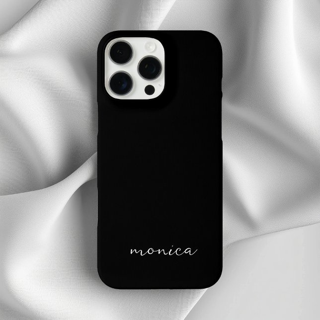 Modern Minimalist Handwriting Script Black Case-Mate iPhone Case (Modern Minimalist Handwriting Script Black Case-Mate iPhone Case)