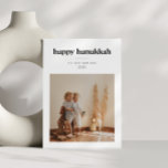 Modern Minimalist Hanukkah Photo Scandinavian Holiday Card<br><div class="desc">Celebrate Hanukkah with this modern minimalist holiday card featuring a clean white background,  simple lines,  and ample negative space. The Scandinavian-inspired design offers a sleek,  understated way to share your favorite photo and holiday wishes.</div>