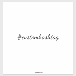 Modern Minimalist Hashtag Social Media Design Sticker