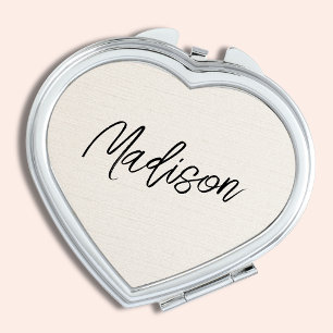 Modern Minimalist Heart Compact Mirror