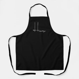 Modern minimalist Hers for her Apron