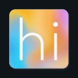 Modern minimalist "hi" colorful ombre gradient square business card<br><div class="desc">Modern minimalist "hi" colorful ombre gradient design perfect for showing off your business blue</div>