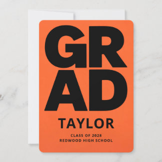 Modern Minimalist High School Graduate Graduation Announcement