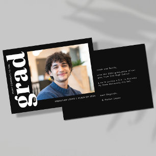 Modern Minimalist High School Graduation  Announcement