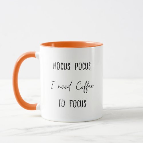 Modern Minimalist Hocus Pocus Script Halloween Mug