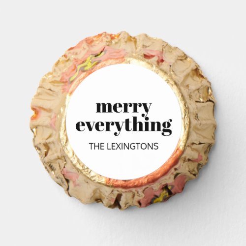 Modern Minimalist Holiday Merry Everything Reeses Peanut Butter Cups