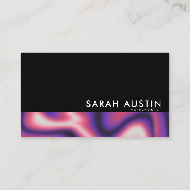 Modern Minimalist Holographic Business Card (Front)