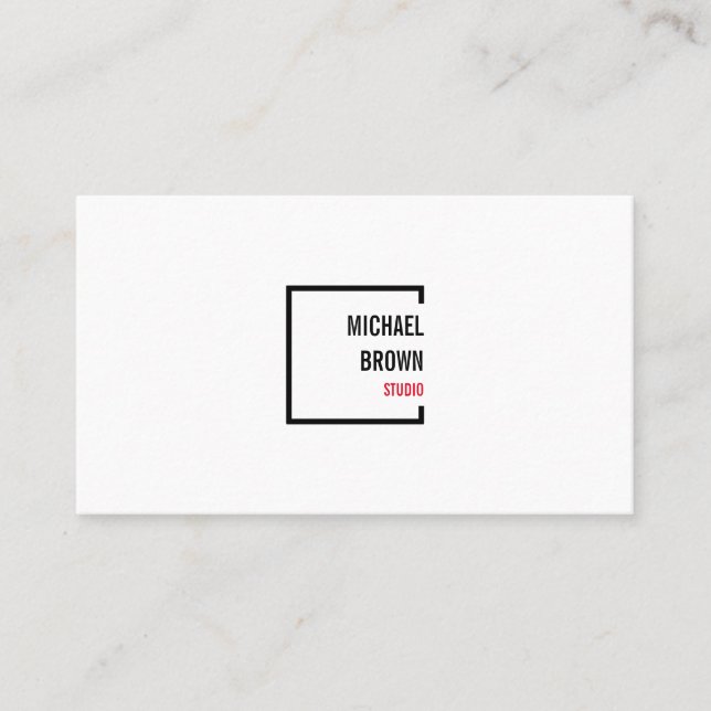 Modern Minimalist Home Decluttering Organizing Business Card (Front)