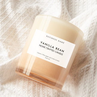 Modern Minimalist Homemade Candle Label