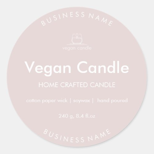Modern Minimalist Homemade Candle Product Label