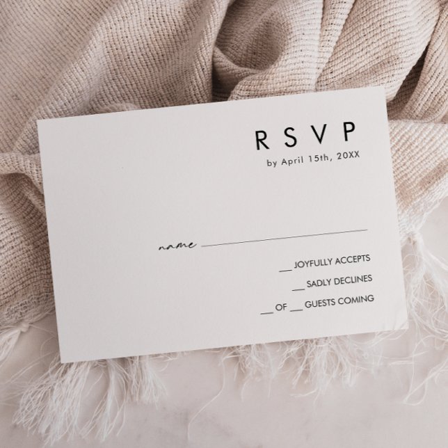 Modern Minimalist Horizontal RSVP Card (Creator Uploaded)