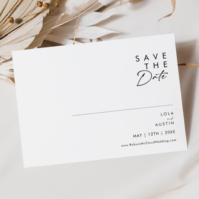 Modern Minimalist Horizontal Save the Date (Creator Uploaded)