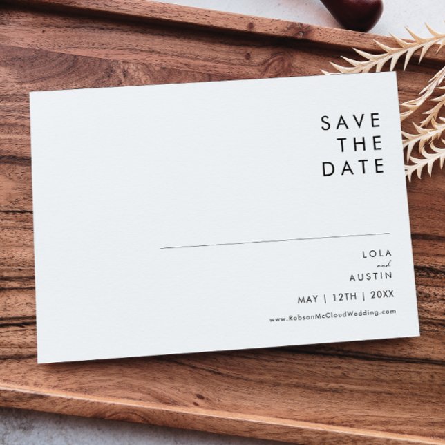 Modern Minimalist Horizontal Save the Date (Creator Uploaded)
