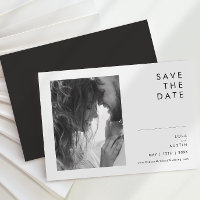 Modern Minimalist Horizontal Save The Date Magnet